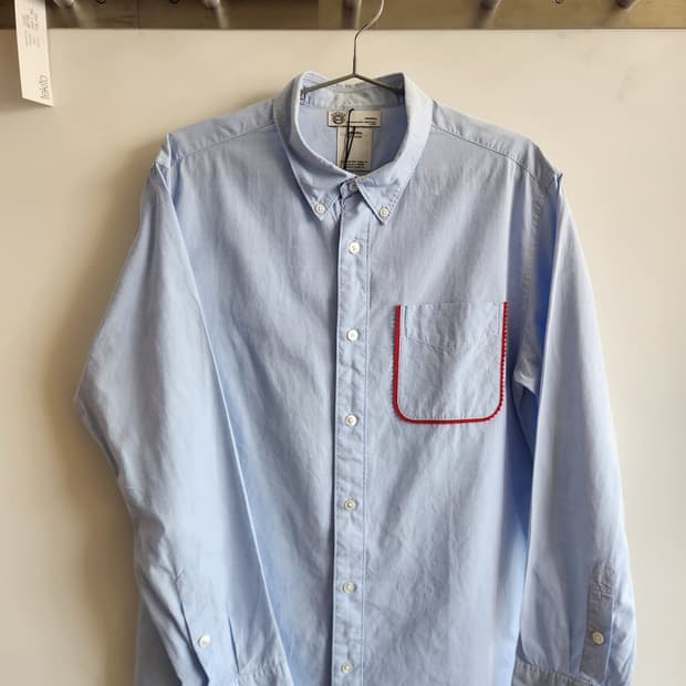 비즈빔 포켓 프린지 B.D 옥스포드 셔츠 L/S