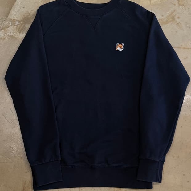 🫶🏻 메종키츠네 폭스헤드 패치 네이비 맨투맨🫶🏻