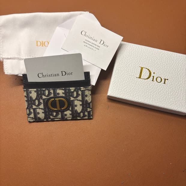 디올 오블리크 카드 지갑