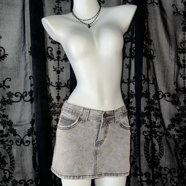 denim washed skirt