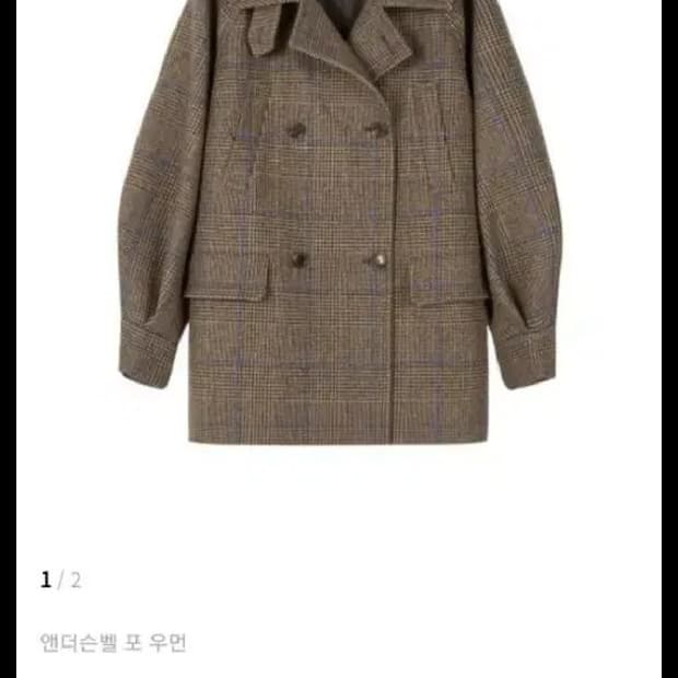 앤더슨벨 히로스 캐시미어 오버사이즈 체크 피코트