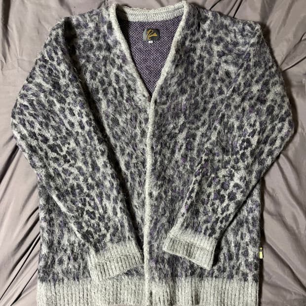 니들스 모헤어가디건 레오파드 M