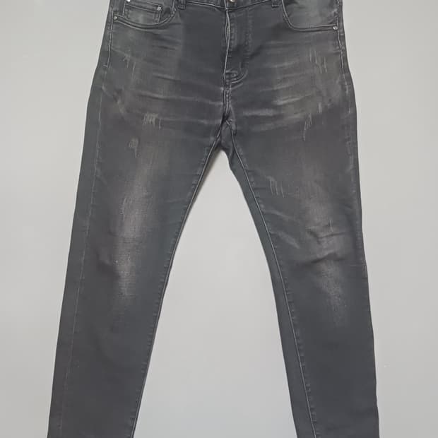 [32] 아르마니진스 데미지 슬림 블랙진 청바지