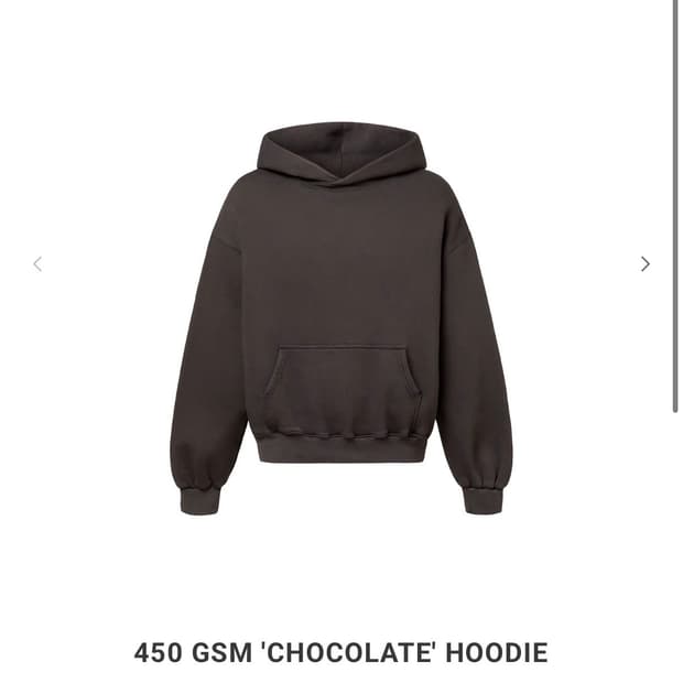 벨루어 가먼츠 450gsm 초콜릿 L