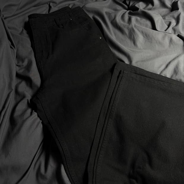 Belier 블랙진 와이드 팬츠