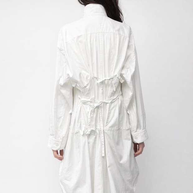 이세이미야케 아카이브 레이스업 셔츠 원피스