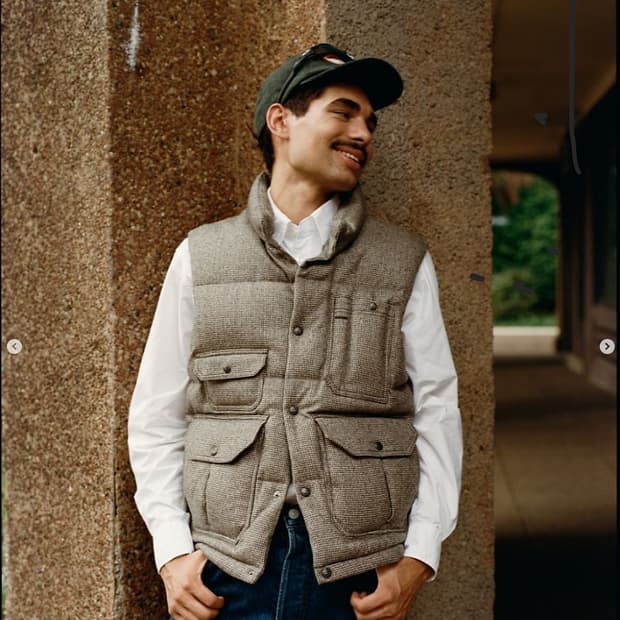 브룩스브라더스 이스트로그 콜라보 울패딩 베스트 조끼 m사이즈