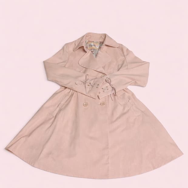 리즈리사 리즈멜로 핑크 트렌치 코트