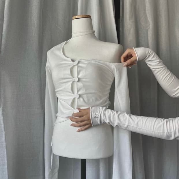 비엔프롬 프롬 가디건 화이트