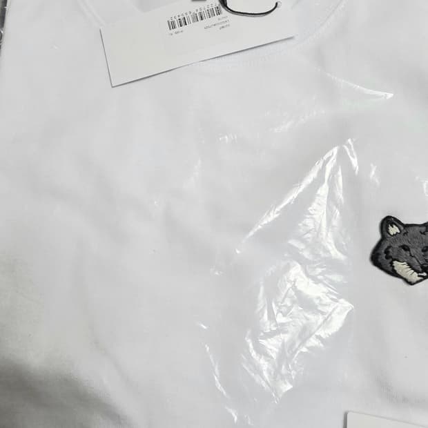 메종키츠네 엑스라지 화이트 반팔티