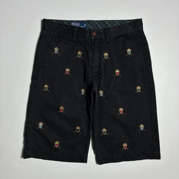 폴로 랄프로렌 클래식 크레스트 자수 치노 반바지 R2628