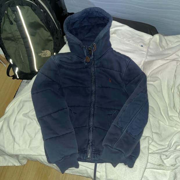 폴로 랄프로렌 워싱 퀄팅 패디드 후드 자켓 S/90