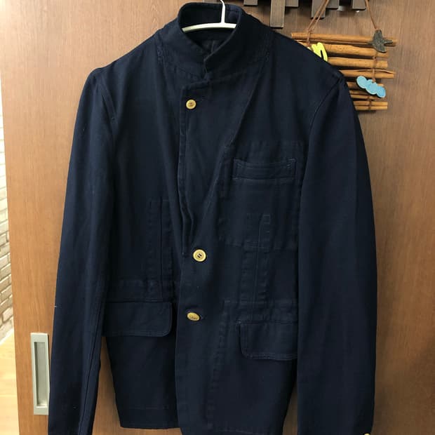 Comme des garcons 스탠드 카라 블레이저 s