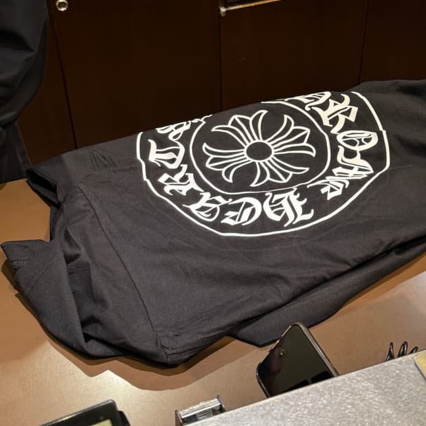 크롬하츠 홀스슈 로고 포켓 티셔츠 블랙 XL