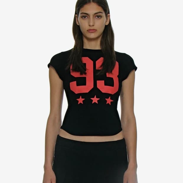 PARTIMENTO women 93 차오 프린티드 숏 슬리브 티 (블랙)