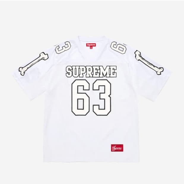슈프림 본 풋볼 저지 화이트 L