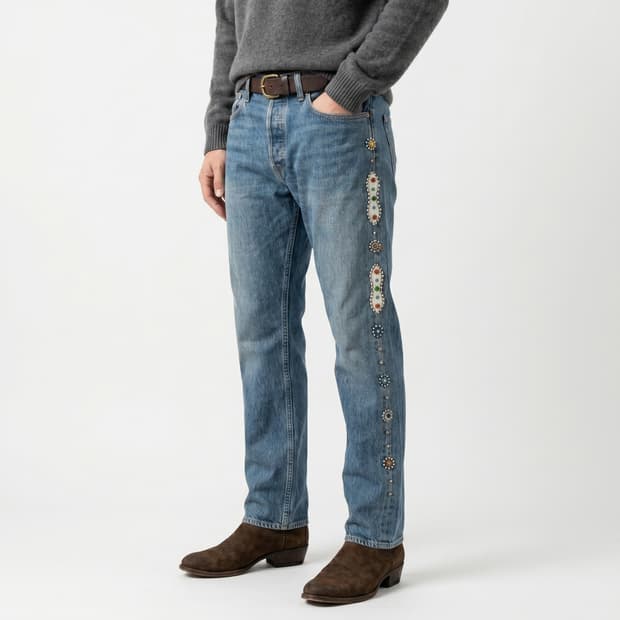 캐피탈 14oz 몽키 시스코 잼스톤 팬츠 인디고 36