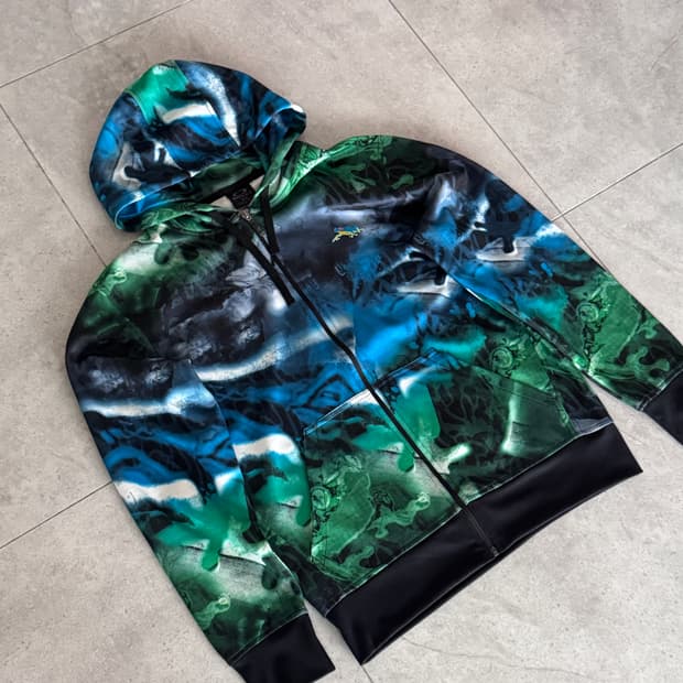 오클리 사이키델릭 그래픽 후드집업 S