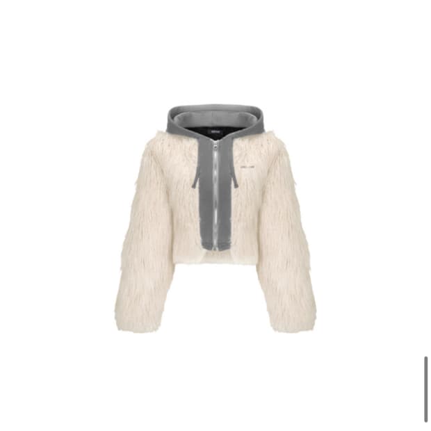 오도어 Crusti hood fur in cream vanilla