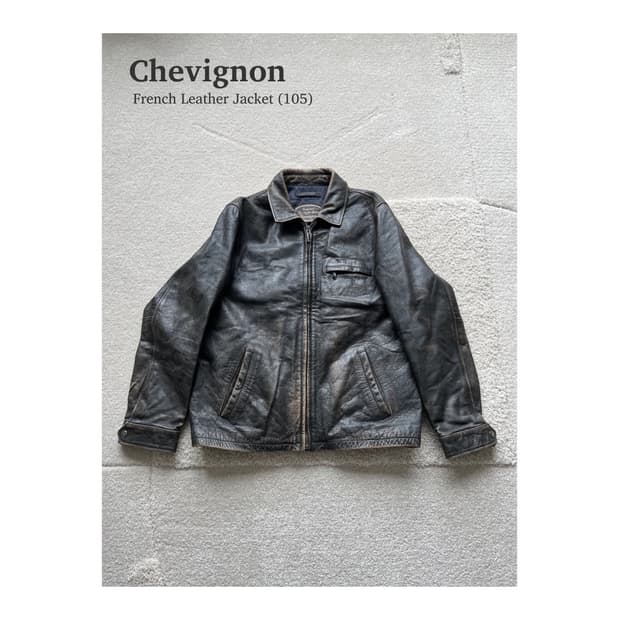 쉐비뇽 프렌치 레더 자켓 (105)