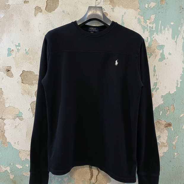 폴로 랄프로렌 블랙 와플 긴팔티 55-66