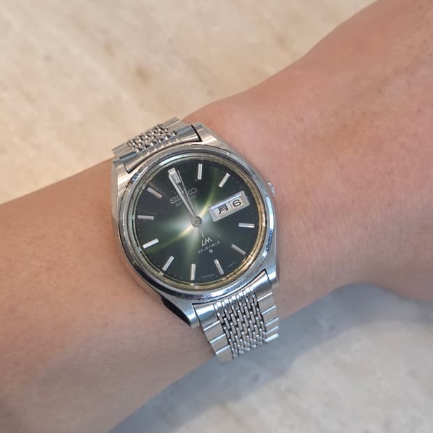 70s 빈티지 세이코 로드매틱(LM) 5606 그린 선버스트