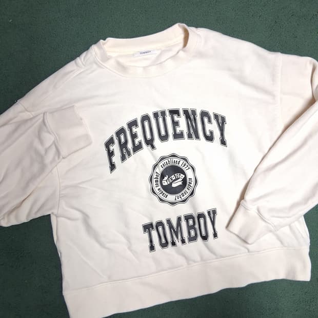 스튜디오 톰보이 아이보리 숏맨투맨FREE