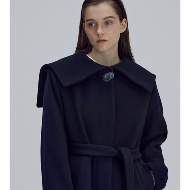 비뮤즈맨션 세일러 롱 코트 네이비 34