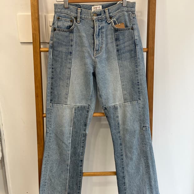 언그리드(Ungrid) 리메이크 패치워크 컷오프 데님