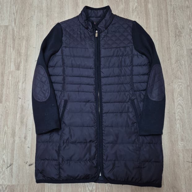 지고트 여성 프리미엄 구스다운 하이브리드 니트 롱패딩 55-66