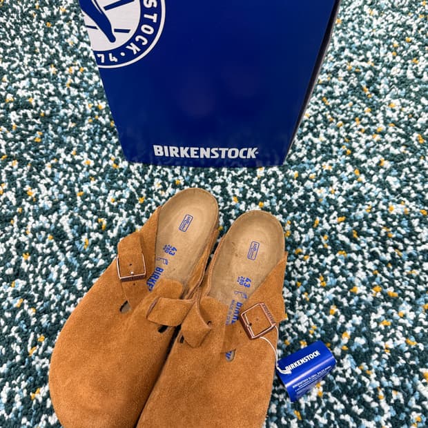 버켄 스탁 보스턴 뮬 슬리퍼 밍크 레귤러