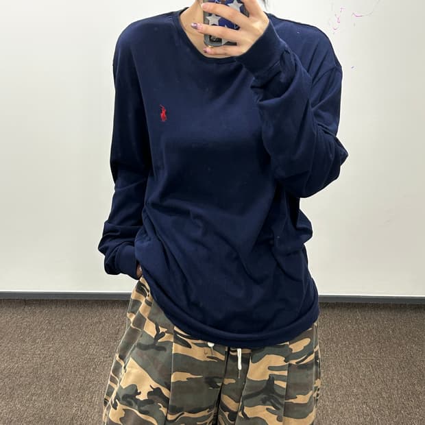 Polo 폴로 멀티포니 네이비 반집업 롱슬리브