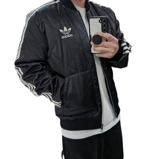 95 아디다스 유로파 삼선 퀼팅 봄버 자켓