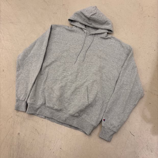 챔피온 그레이 베이직 후드티