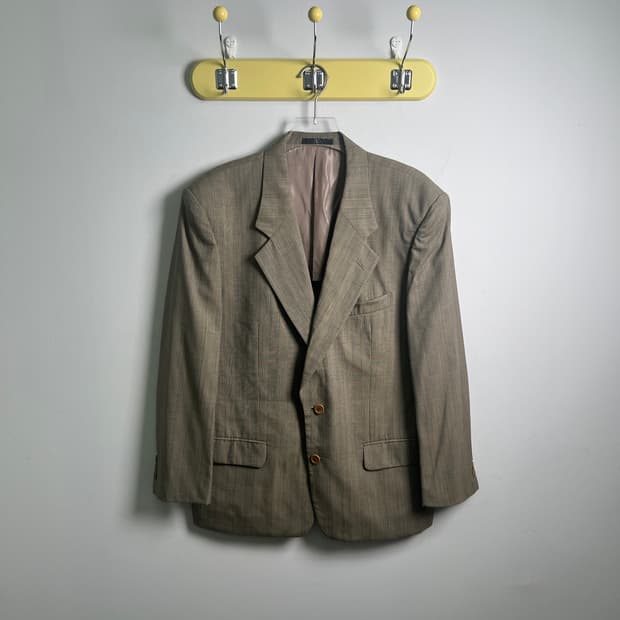 발렌티노 우오모 빈티지 체크 싱글 블레이저 