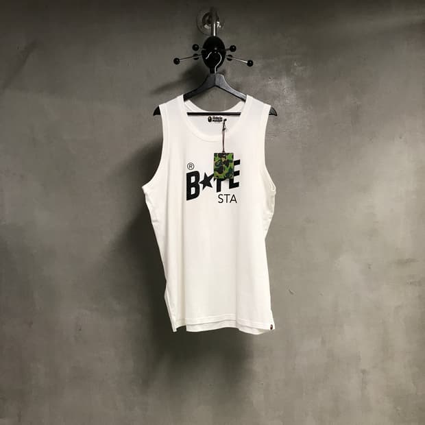 베이프 화이트 슬리브리스 새상품 2XL