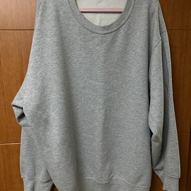 [4XL] 유니클로 맨투맨 스웨트셔츠 멜란지 그레이