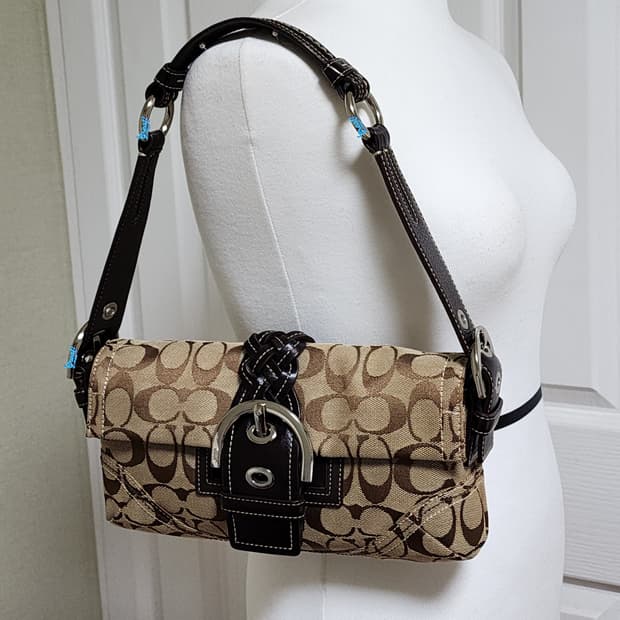 상태굿) 코치 바게트백 