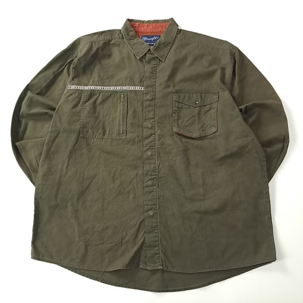 CK204 XL 랭글러 90s 다크올리브그린 웨스턴 셔츠 남방