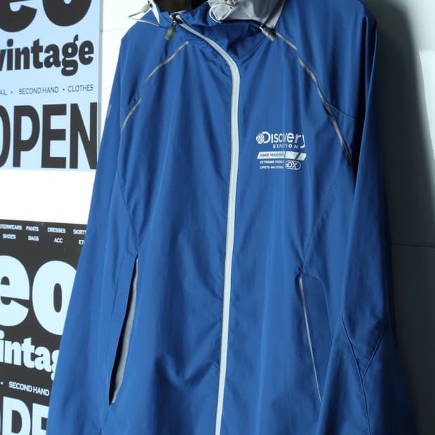 (XL-2XL) 디스커버리 집업 바람막이 점퍼자켓 경량 블루-H30073