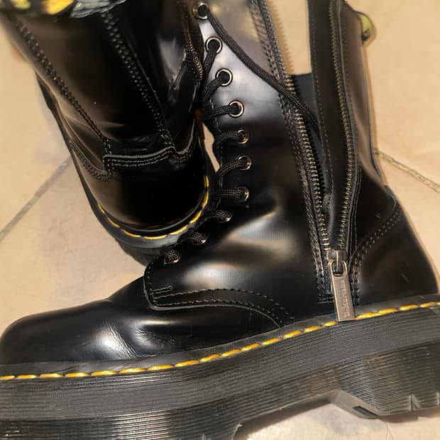 닥터마틴 제이든 하이 10홀 블랙 워커 부츠 230