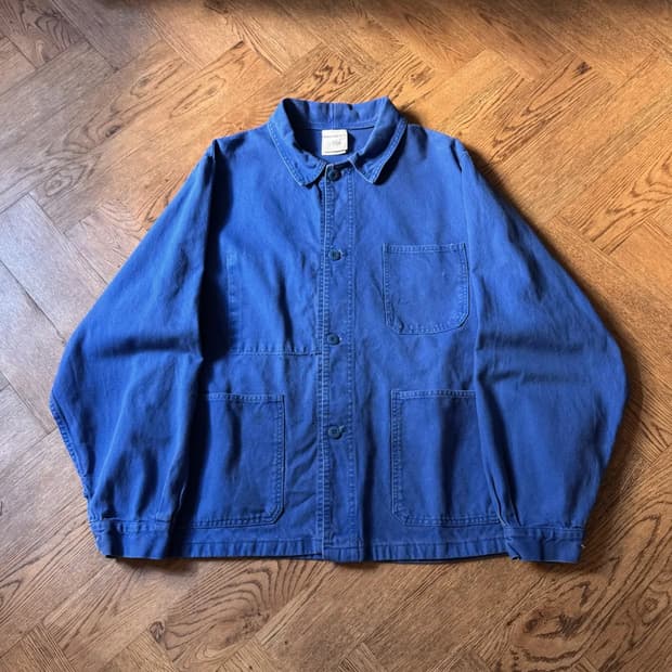 [XL]90's 빈티지 잉크블루 프렌치 워크자켓