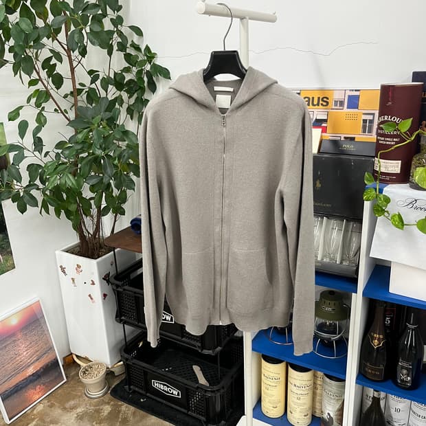 더캐시미어 캐시미어 블렌드 후드집업 90