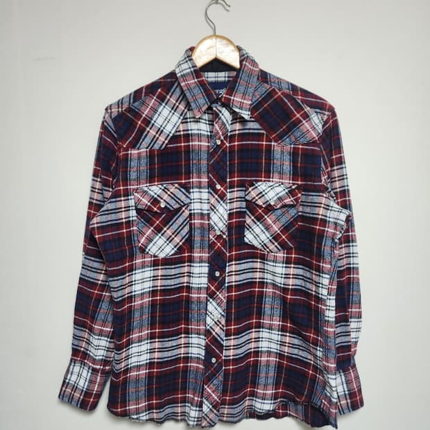 랭글러Wrangler 웨스턴 플란넬 셔츠 M - S66