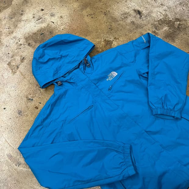 노스페이스 블루 바람막이 90