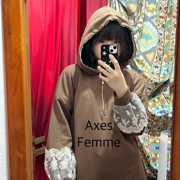 axes femme 엑시즈팜 여성 반집업 후드티