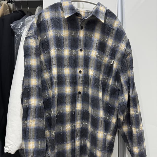 준지 그리드 셔츠 48사이즈