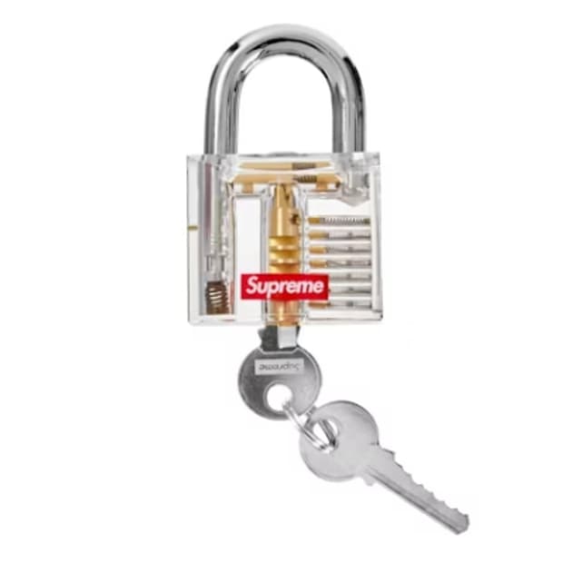 슈프림 트랜스페어런트 락 클리어 자물쇠