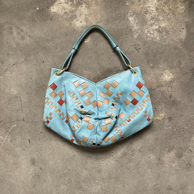 Bottega Veneta 인트레치아토 레더 숄더백 