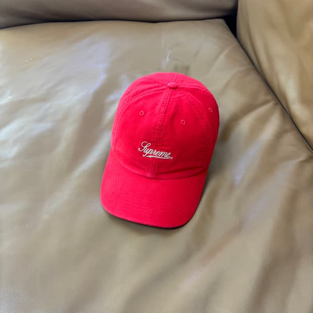 슈프림 6패널 볼캡 모자 24SS 몰스킨 레드